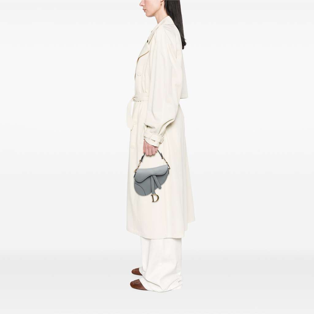 Dior Mini Grained Calfskin Saddle Bag - Image 11