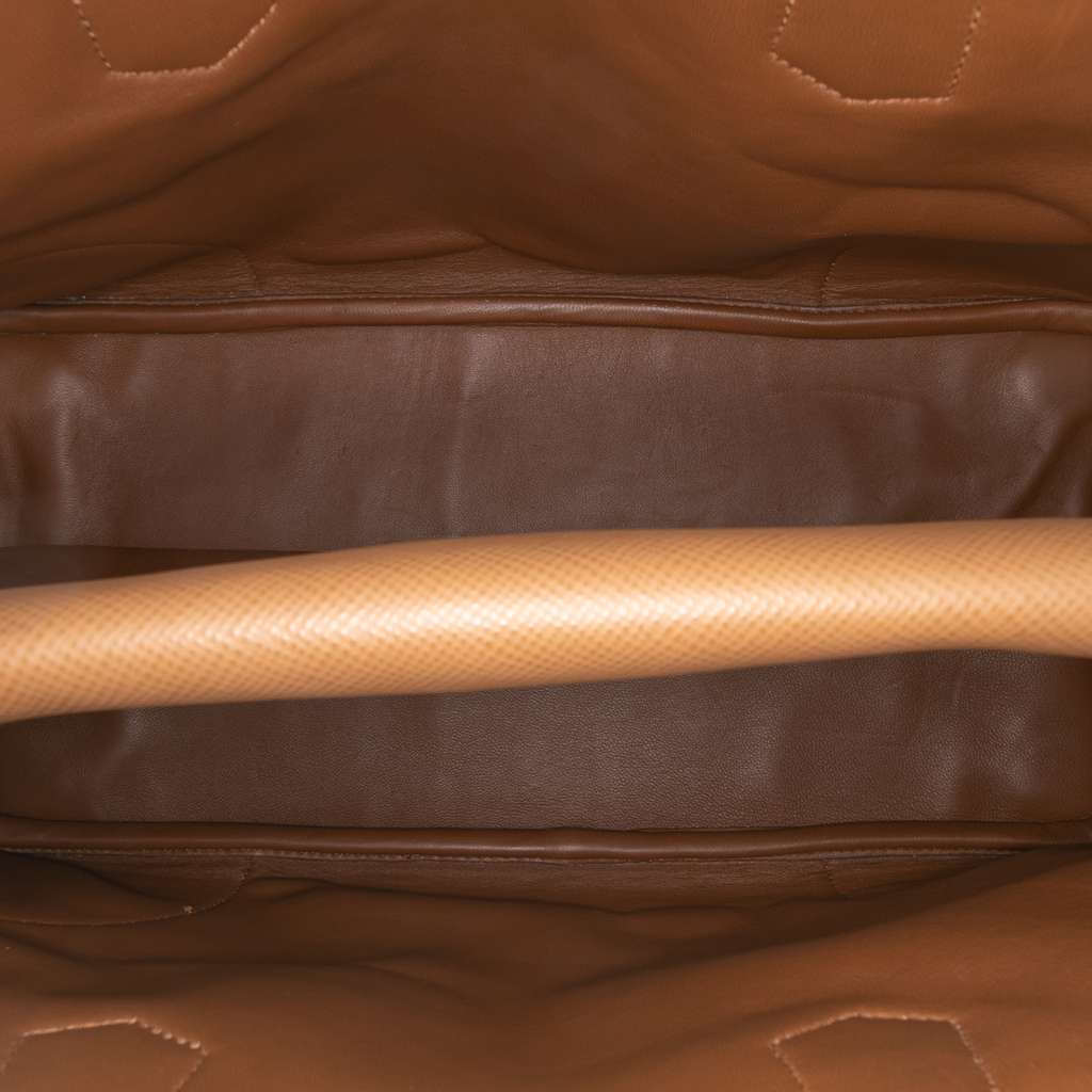 Prada Large Saffiano Trimmed Canapa Double Satchel - 4