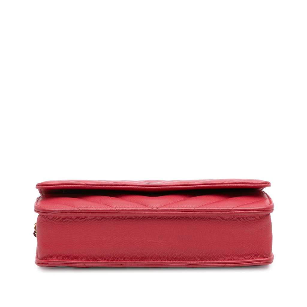 Chanel CC Chevron Caviar Ancient Greek Charms Wallet On Chain - Image 6