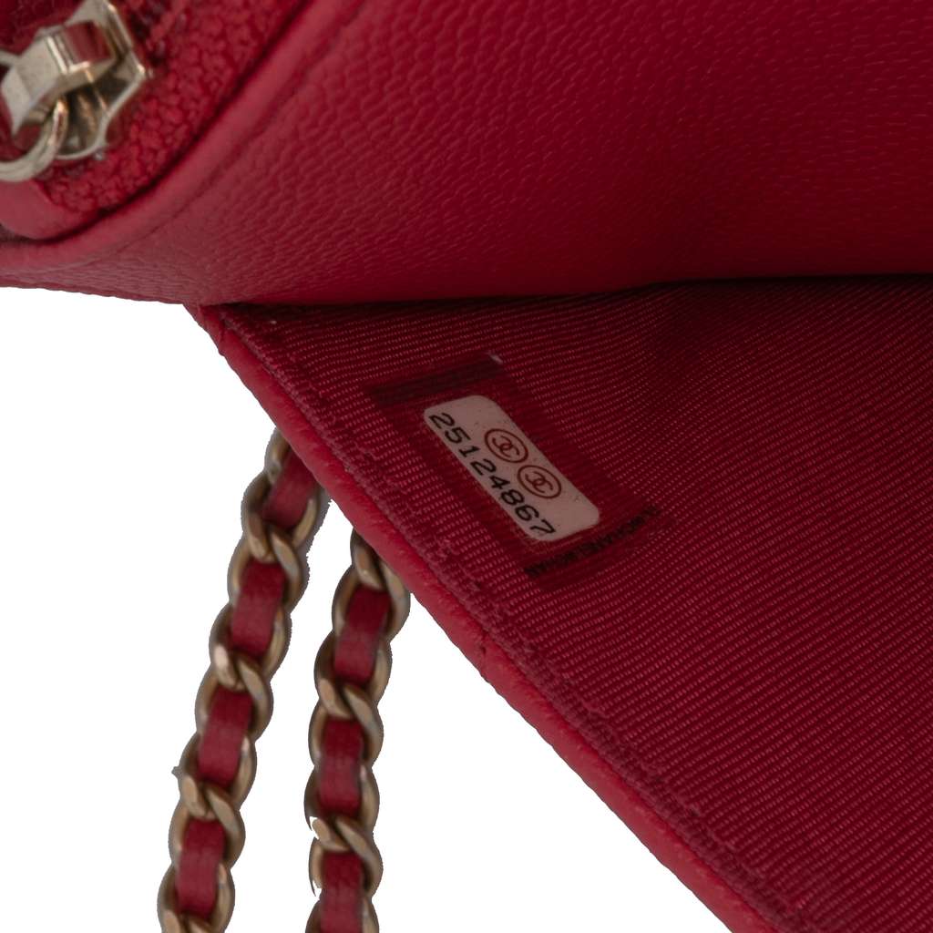 Chanel CC Chevron Caviar Ancient Greek Charms Wallet On Chain - Detail 1