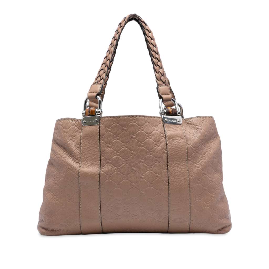 Gucci Medium Guccissima Bamboo Libeccio Tote