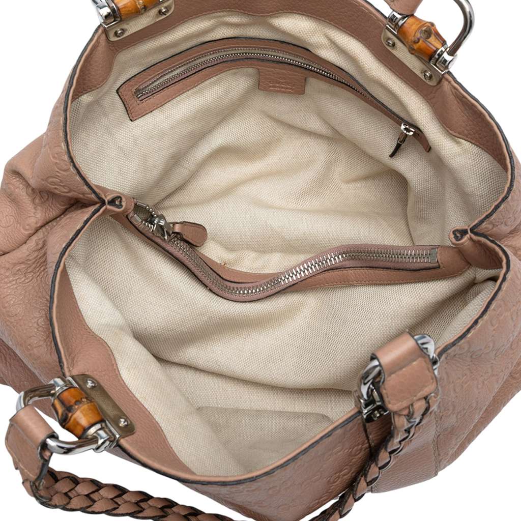 Gucci Medium Guccissima Bamboo Libeccio Tote - 4