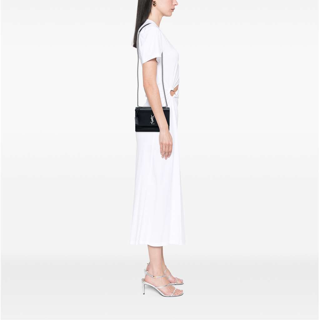 Saint Laurent Medium Grained Calfskin Monogram Sunset Crossbody - Detail 2