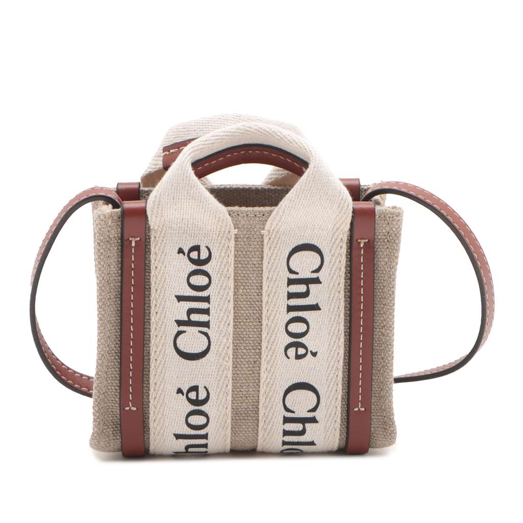 Chloé Nano Canvas Woody Satchel