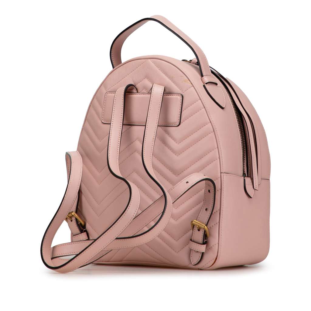 Gucci Small GG Marmont Matelasse Leather Backpack - Back view