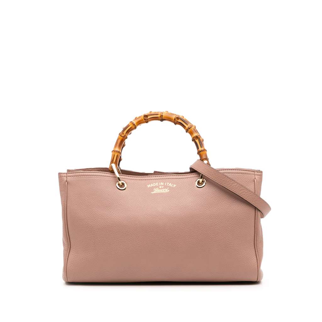 Gucci Medium Calfskin Bamboo Shopper Satchel