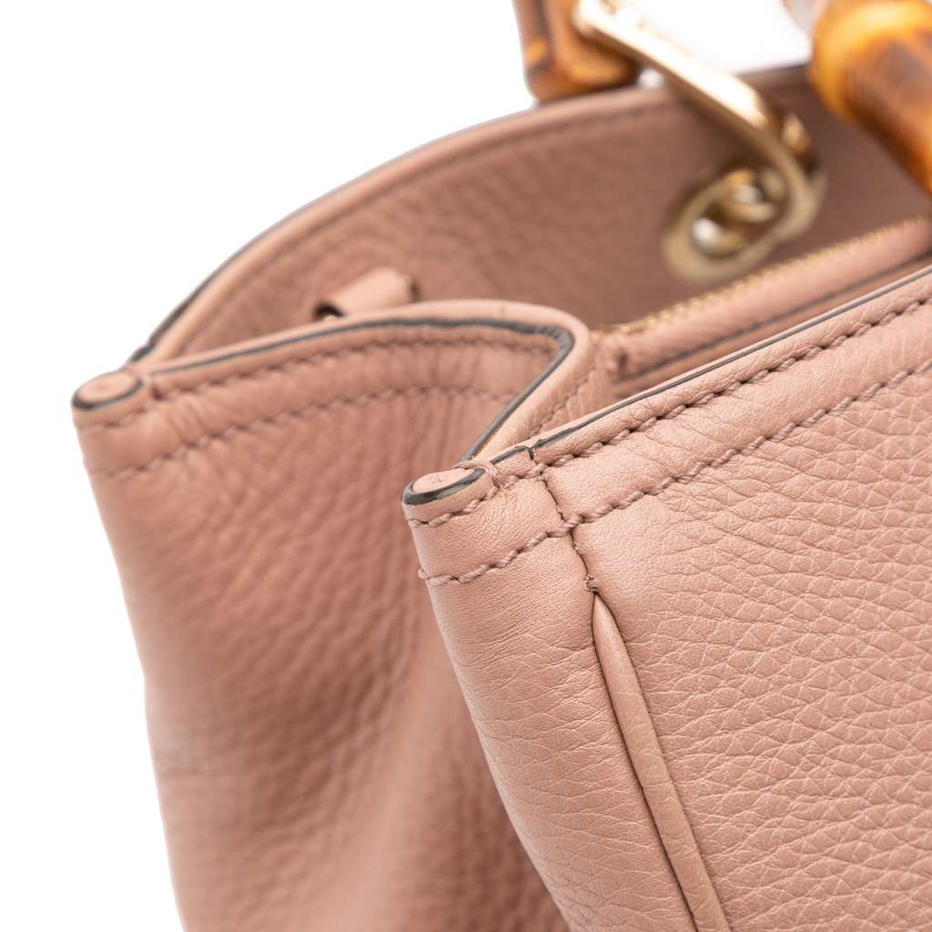Gucci Medium Calfskin Bamboo Shopper Satchel - Image 11