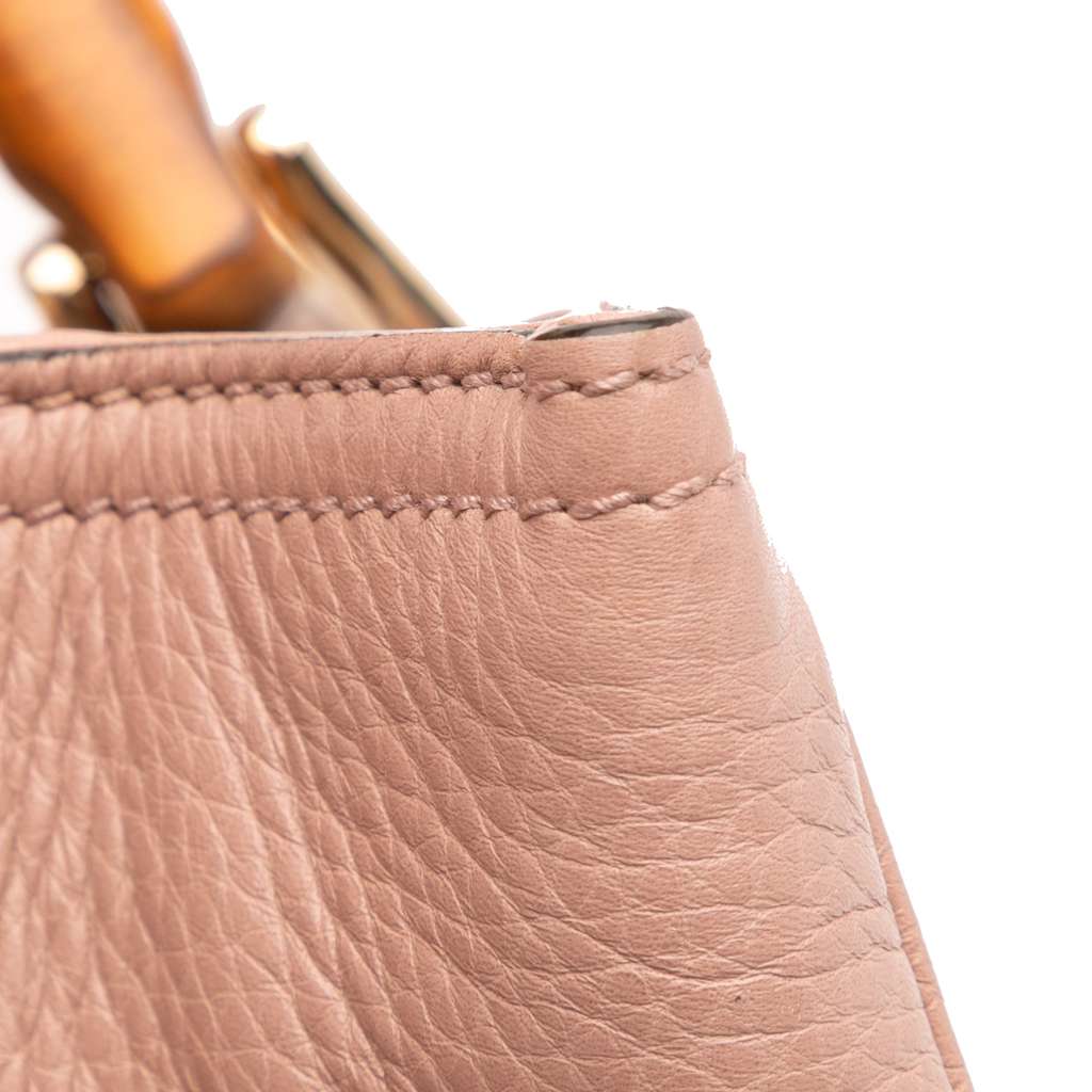 Gucci Medium Calfskin Bamboo Shopper Satchel - Image 12