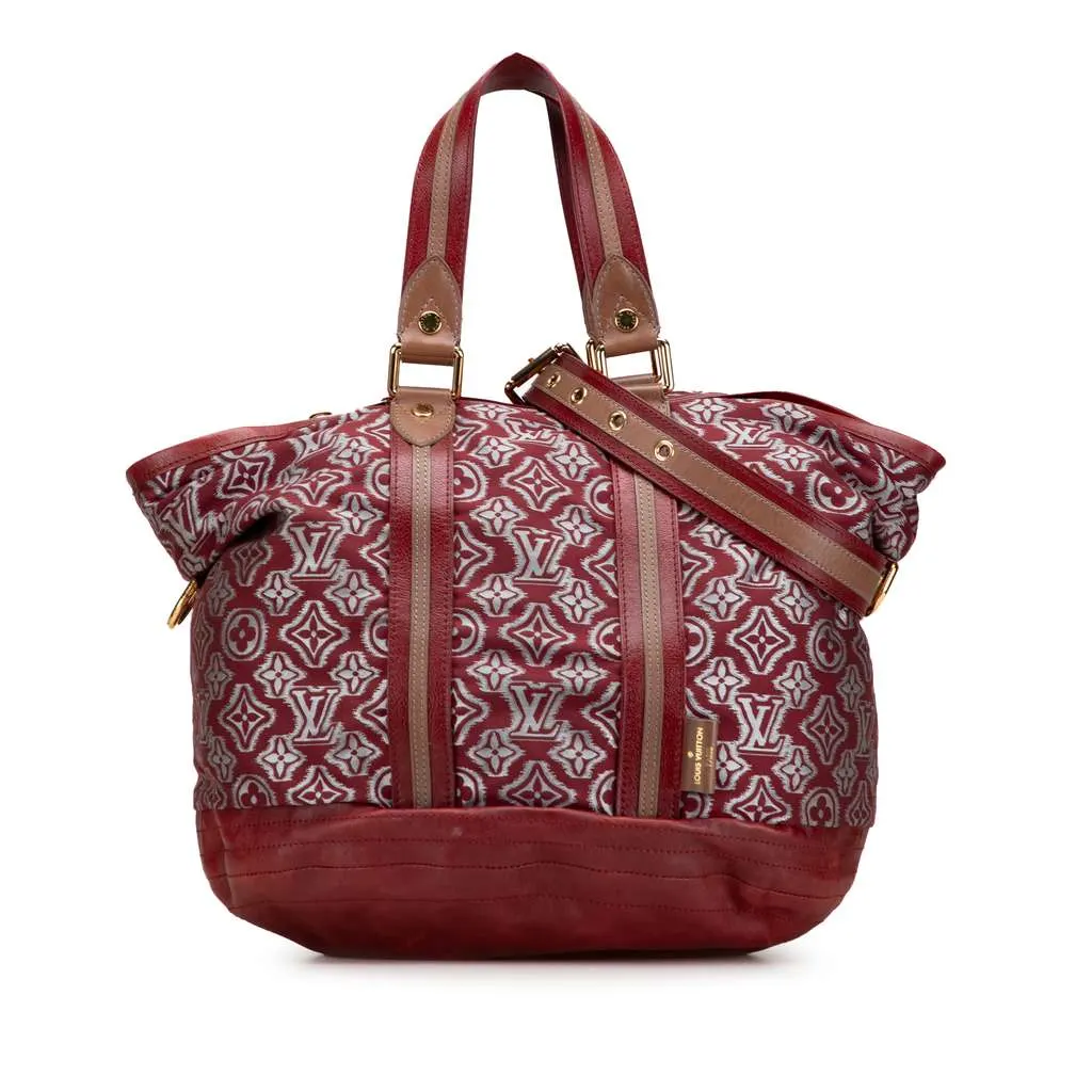 Louis Vuitton Limited Edition Monogram Jacquard Aviator Red Canvas Good - Front View