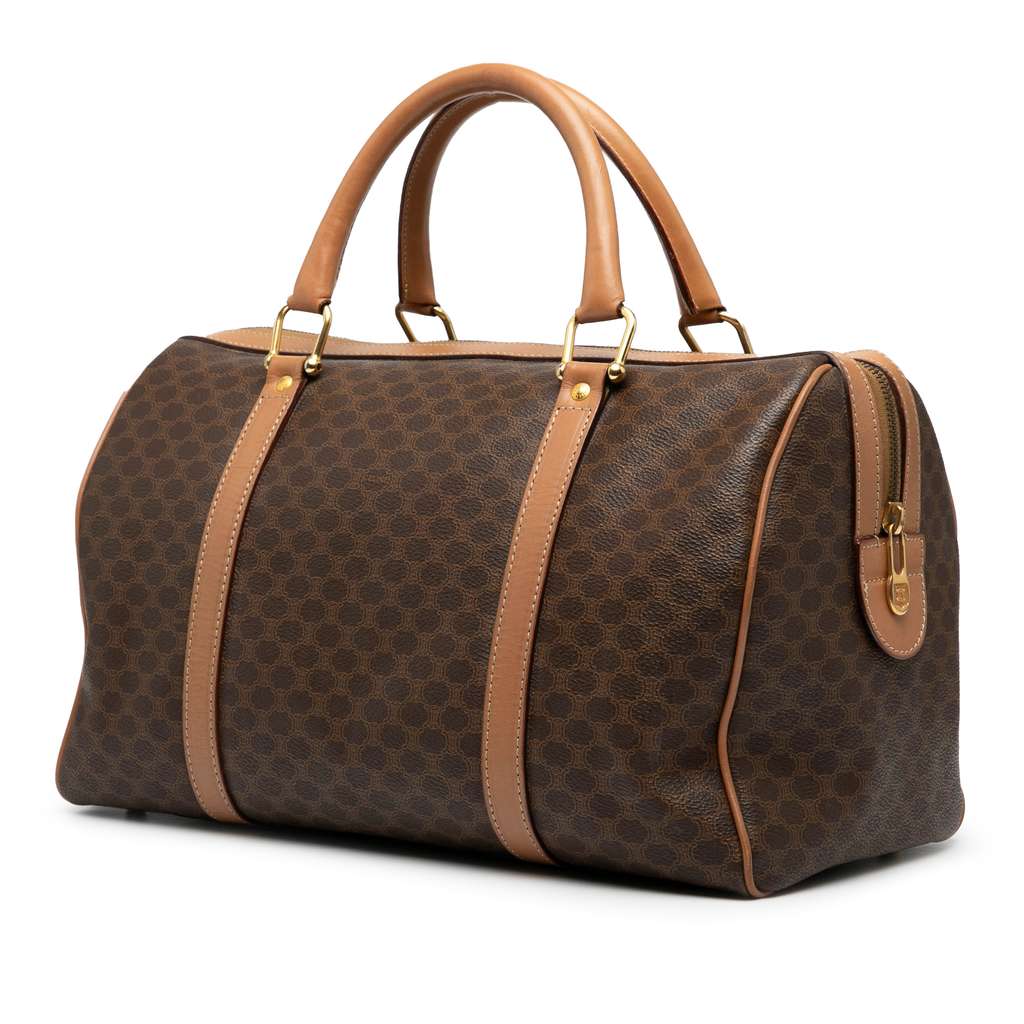 Celine Macadam Coated Canvas Boston Bag - 2