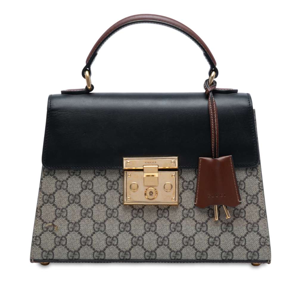 Gucci Small GG Supreme Padlock Satchel