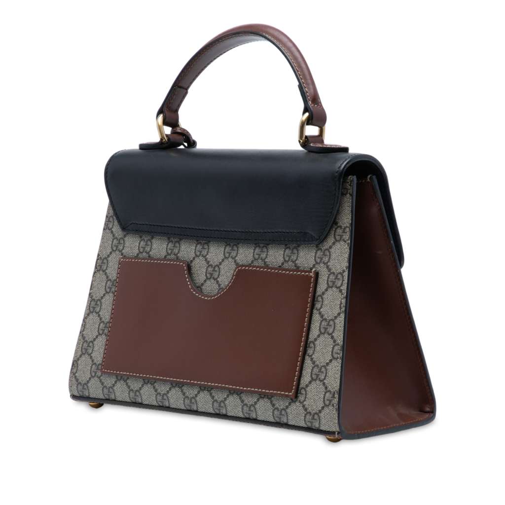 Gucci Small GG Supreme Padlock Satchel - Back view