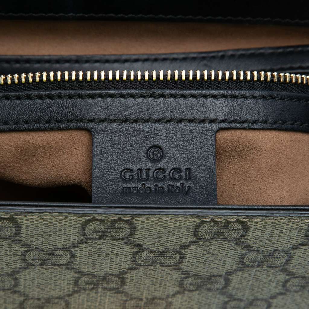 Gucci Small GG Supreme Padlock Satchel - Side view