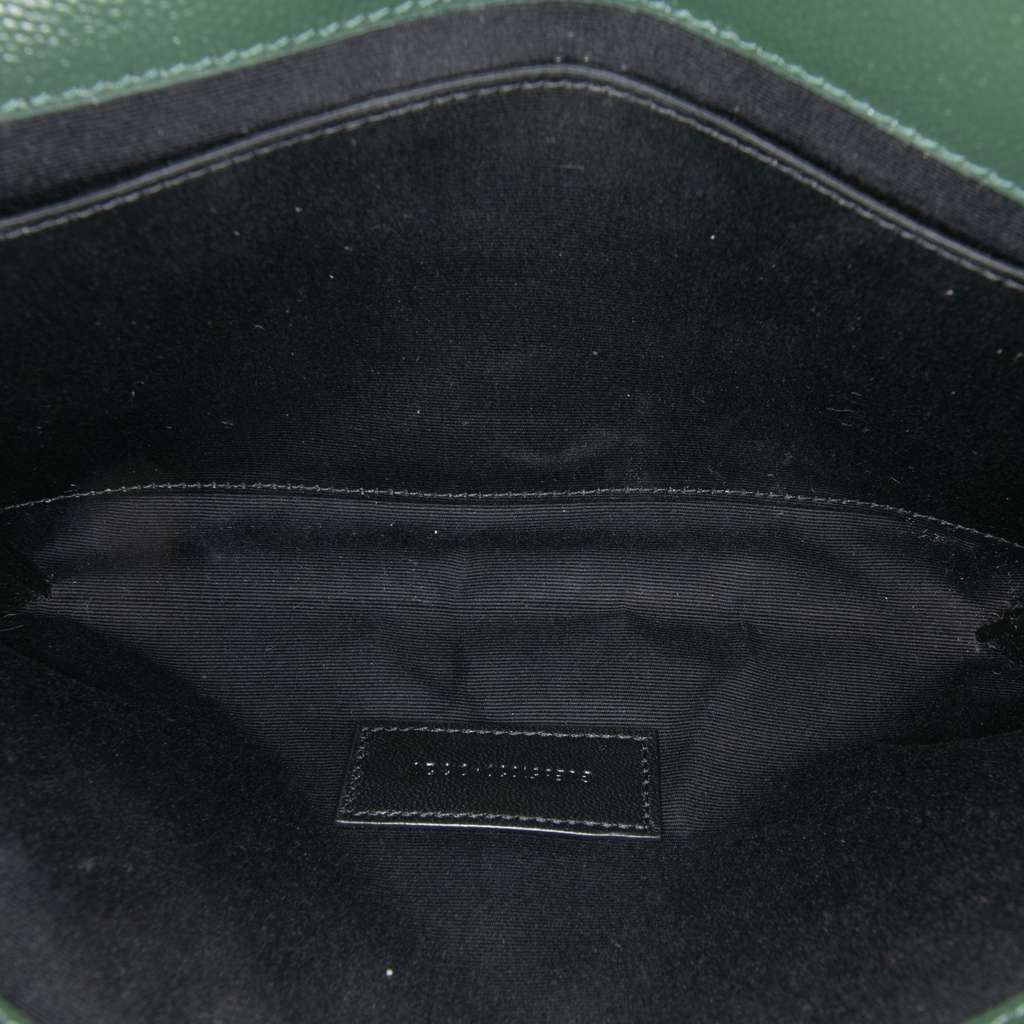 Saint Laurent Grain De Poudre Triquilt Monogram Envelope Clutch - 4