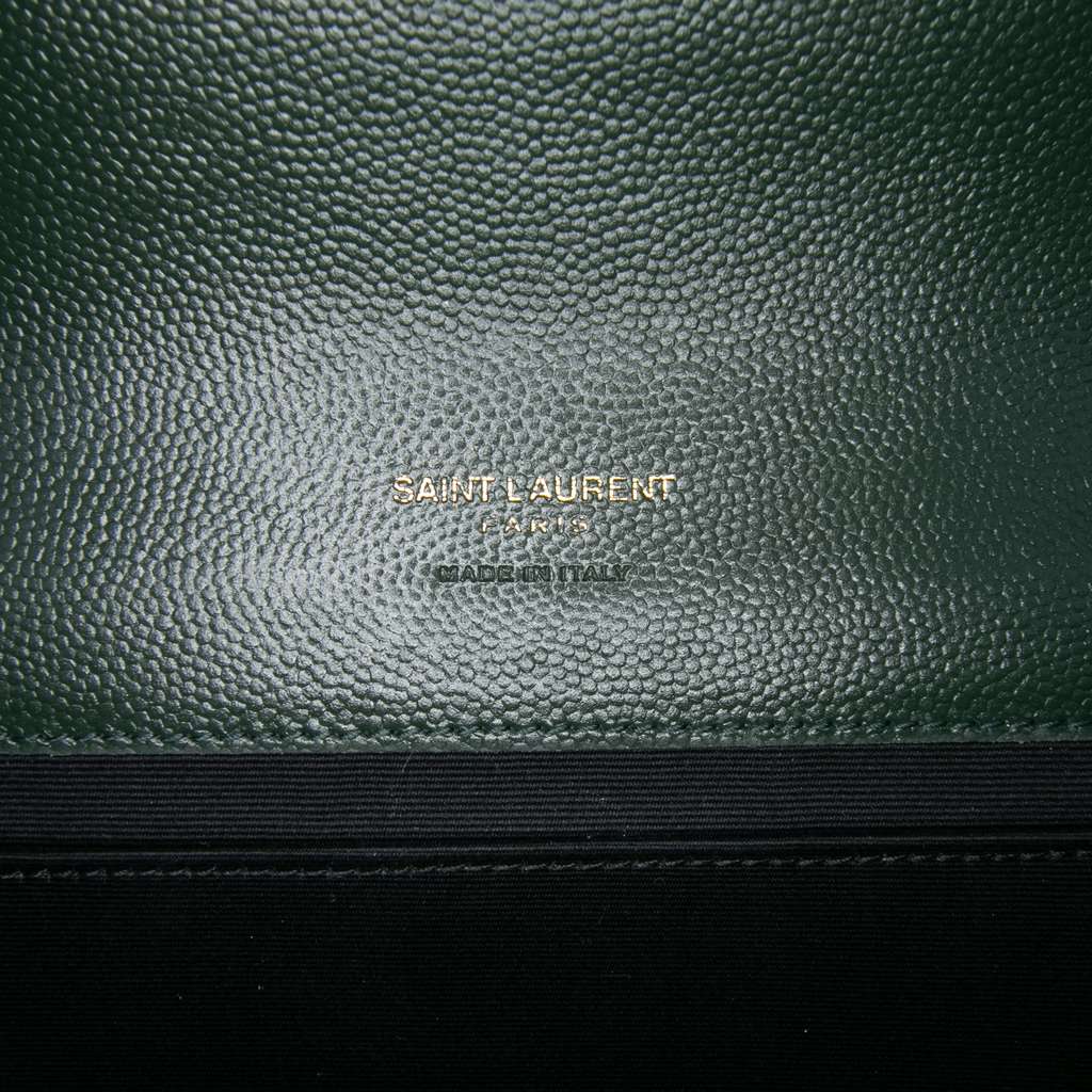 Saint Laurent Grain De Poudre Triquilt Monogram Envelope Clutch - 5