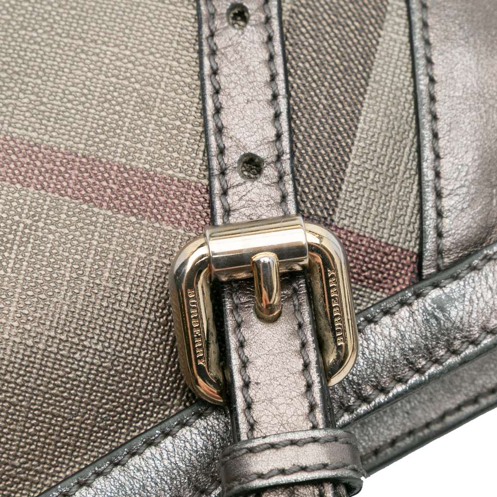 Burberry Shimmer Check Coated Canvas Crossbody - Image 11