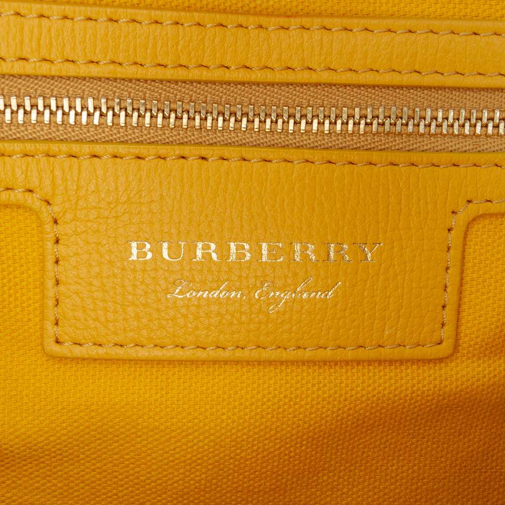 Burberry Small Haymarket Check Floral Print Coated Canvas Canterbury Tote - Side view