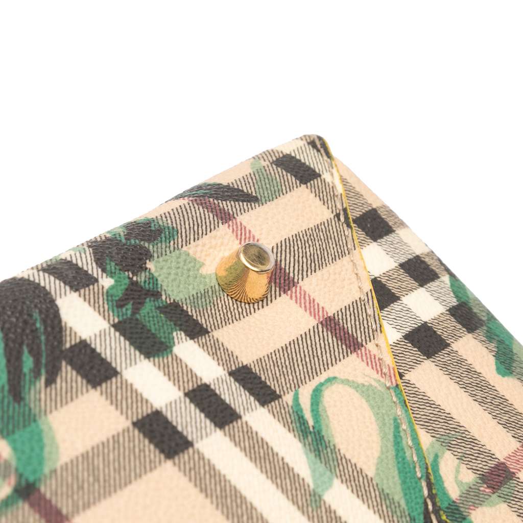 Burberry Small Haymarket Check Floral Print Coated Canvas Canterbury Tote - Image 10