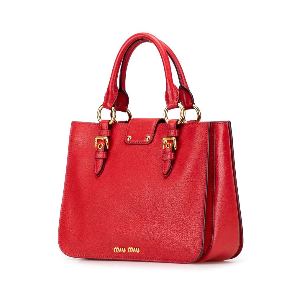 Miu Miu Goatskin Madras Satchel - 2
