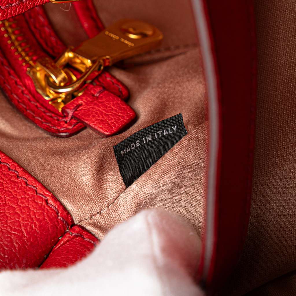 Miu Miu Goatskin Madras Satchel - 5