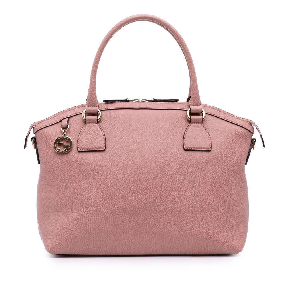 Gucci Medium Leather GG Charm Dome Satchel