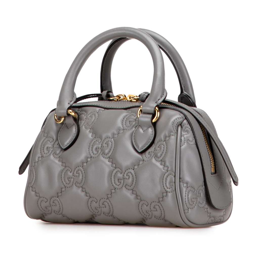 Gucci Mini GG Matelasse Leather Marmont Satchel - Back view