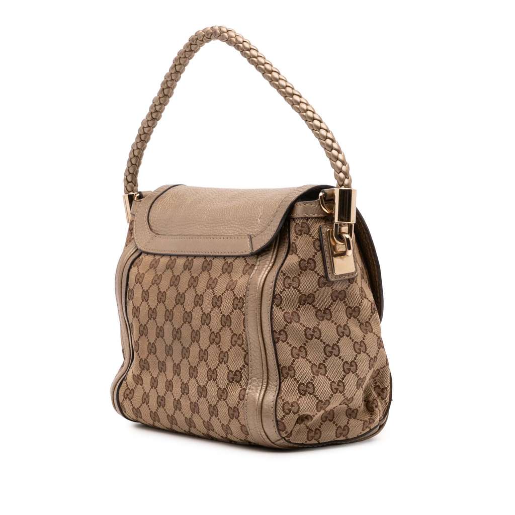 Gucci GG Canvas Bella Flap Satchel - Back view