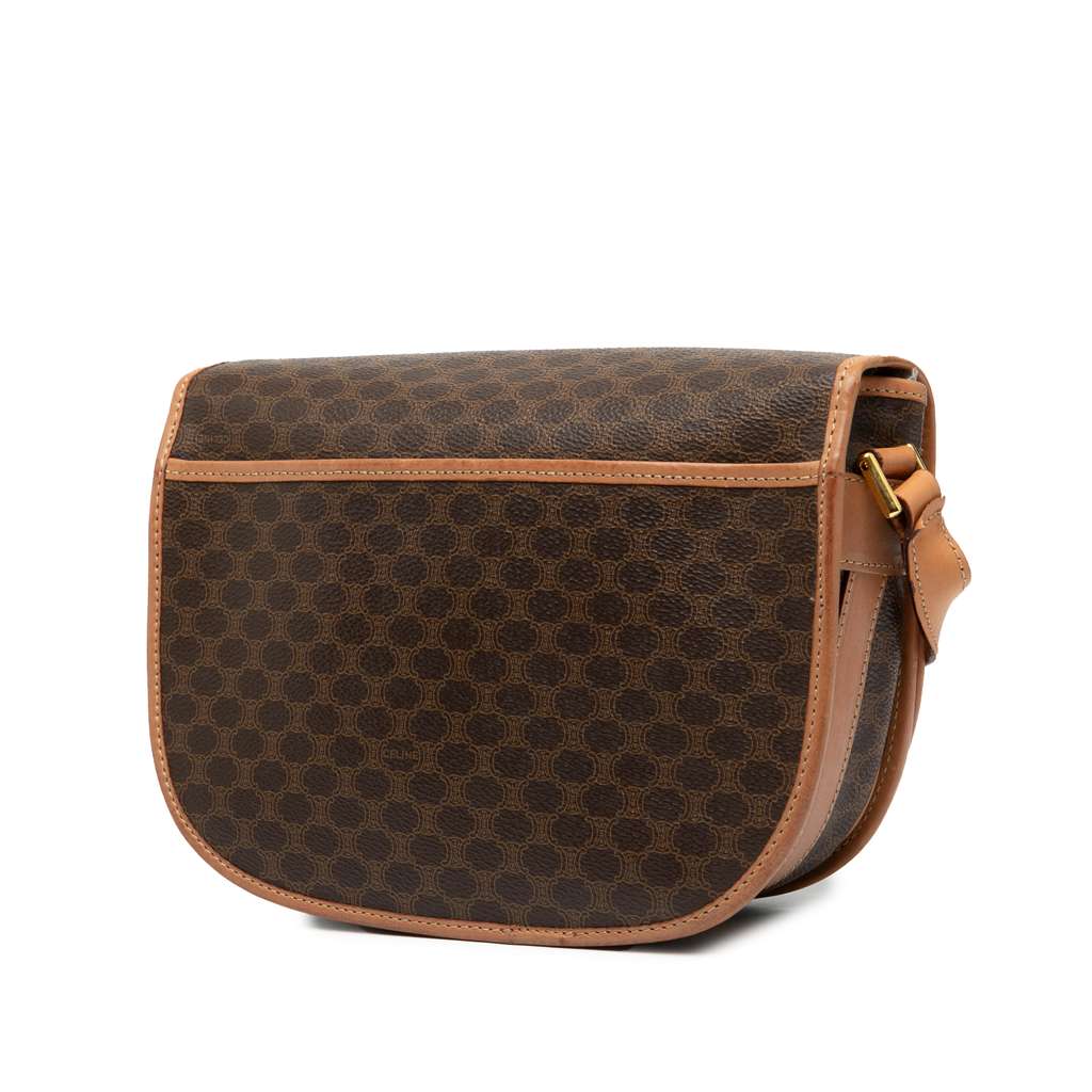 Celine Macadam Coated Canvas Crossbody - Back view