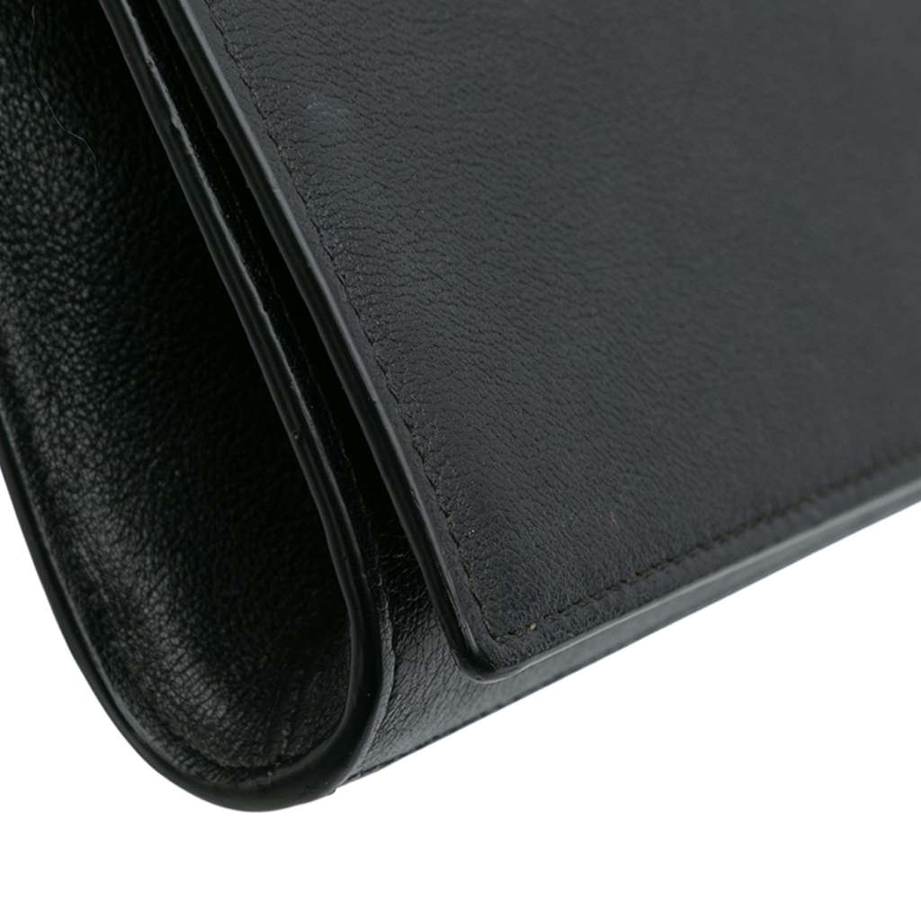 Saint Laurent Large Calfskin Monogram Belle De Jour Clutch - Image 10