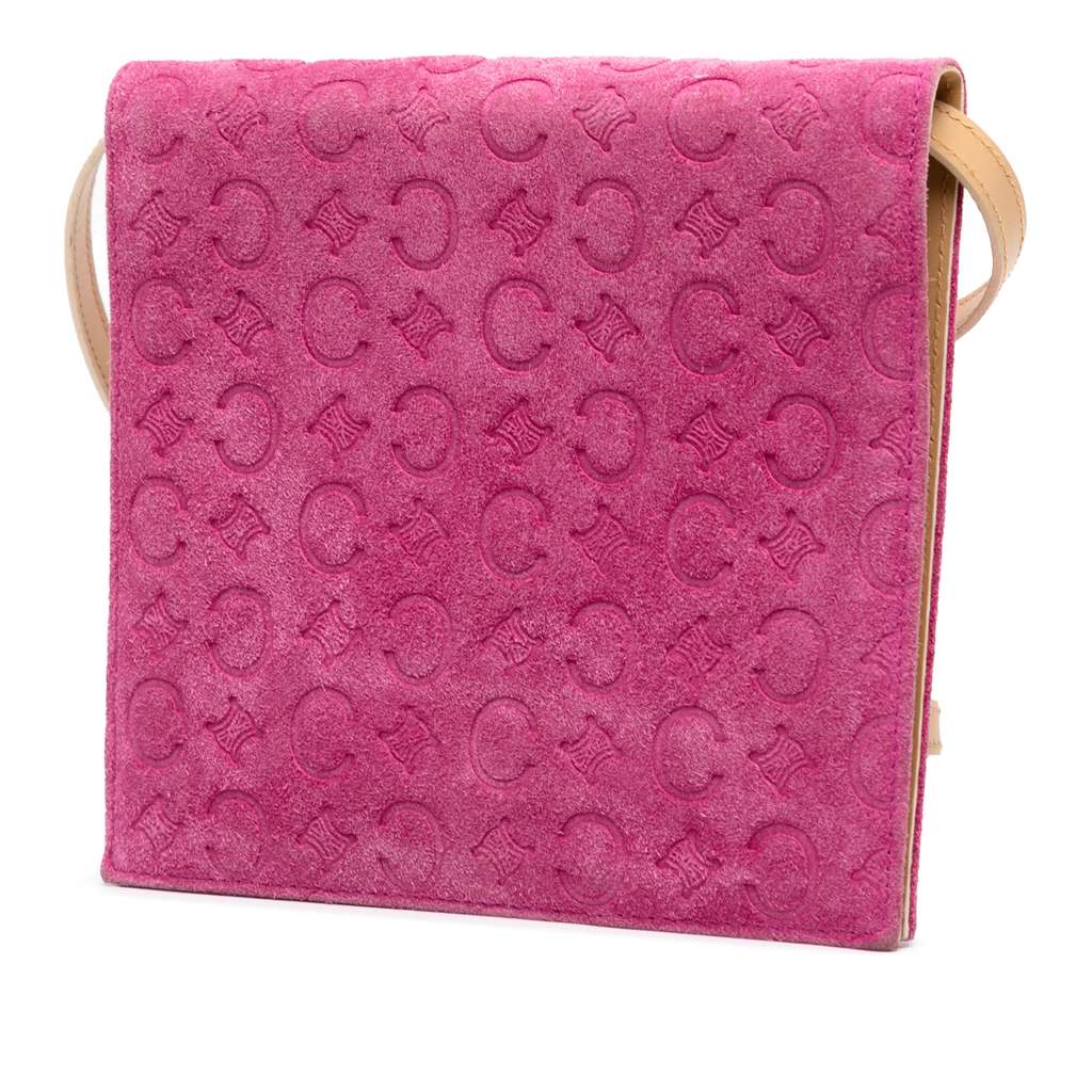 Celine C Macadam Suede Crossbody - Back view