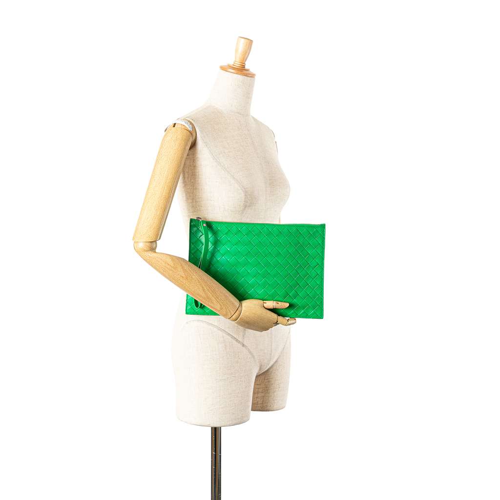 Bottega Veneta Intrecciato Leather Clutch - Image 14