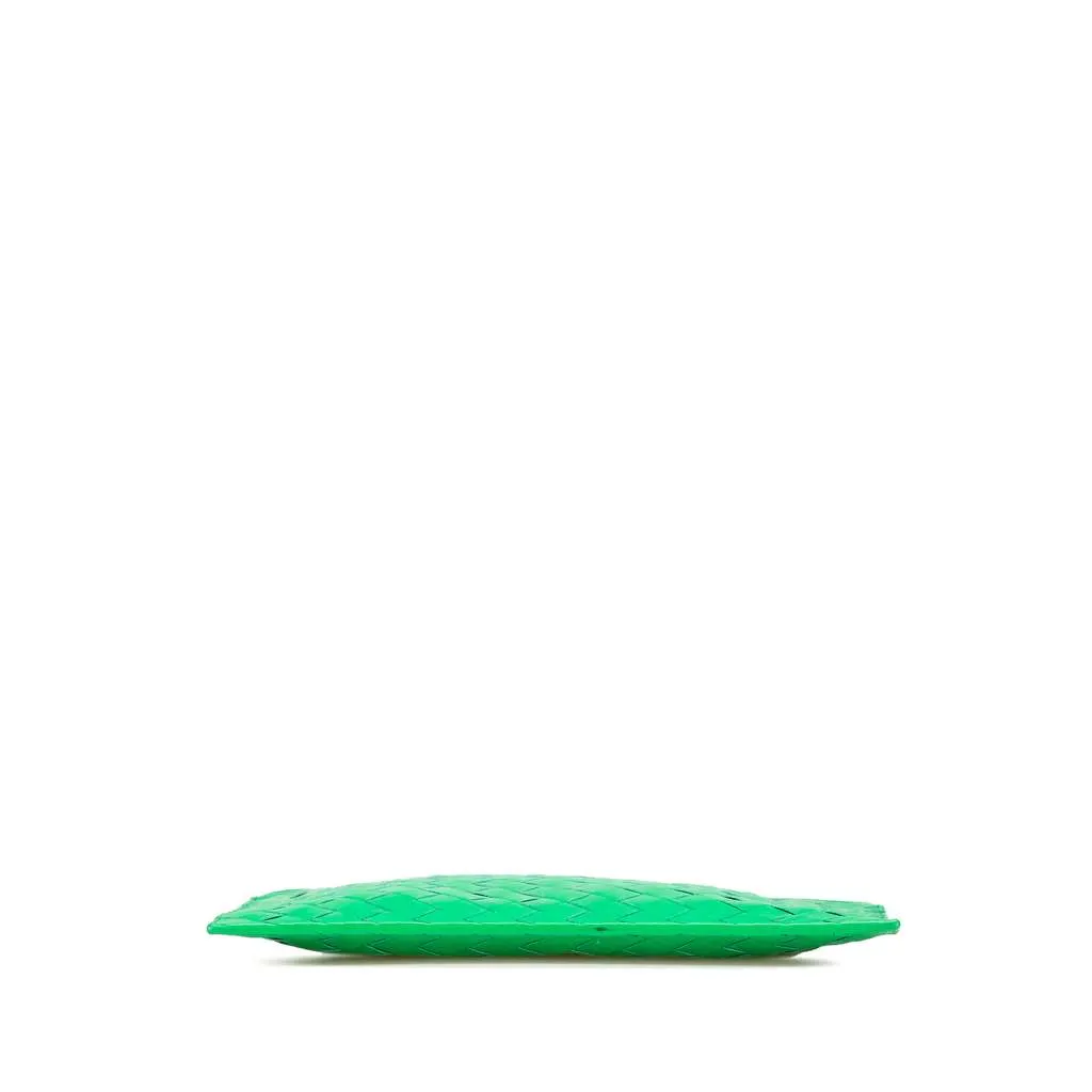 Bottega Veneta Intrecciato Leather Clutch Green Leather Good - Inside View