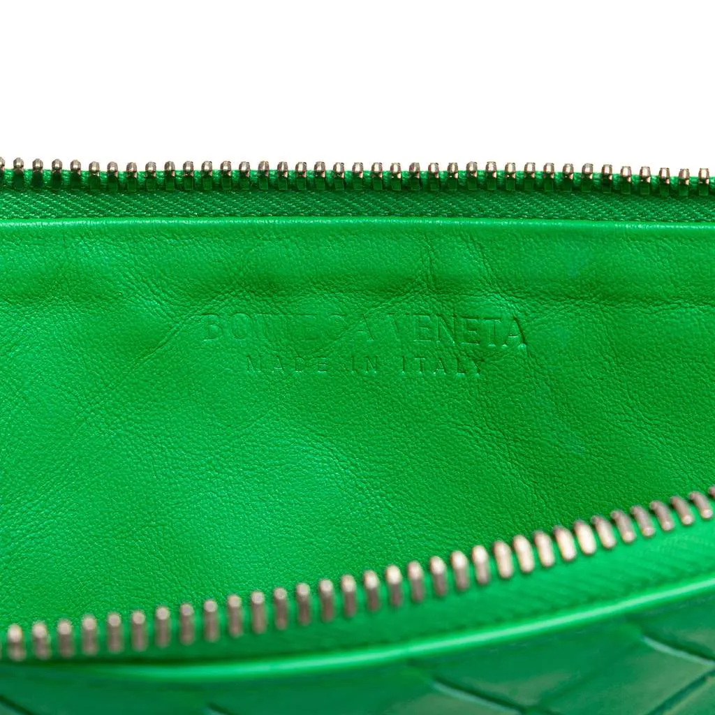 Bottega Veneta Intrecciato Leather Clutch Green Leather Good - Box View