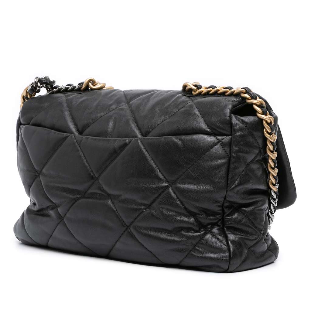 Chanel Maxi Lambskin 19 Flap - Back view