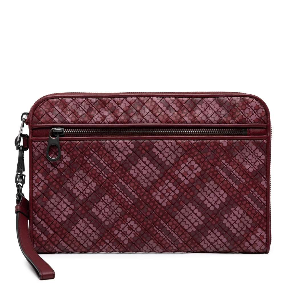Bottega Veneta Calfskin Intrecciato Dot Document Case