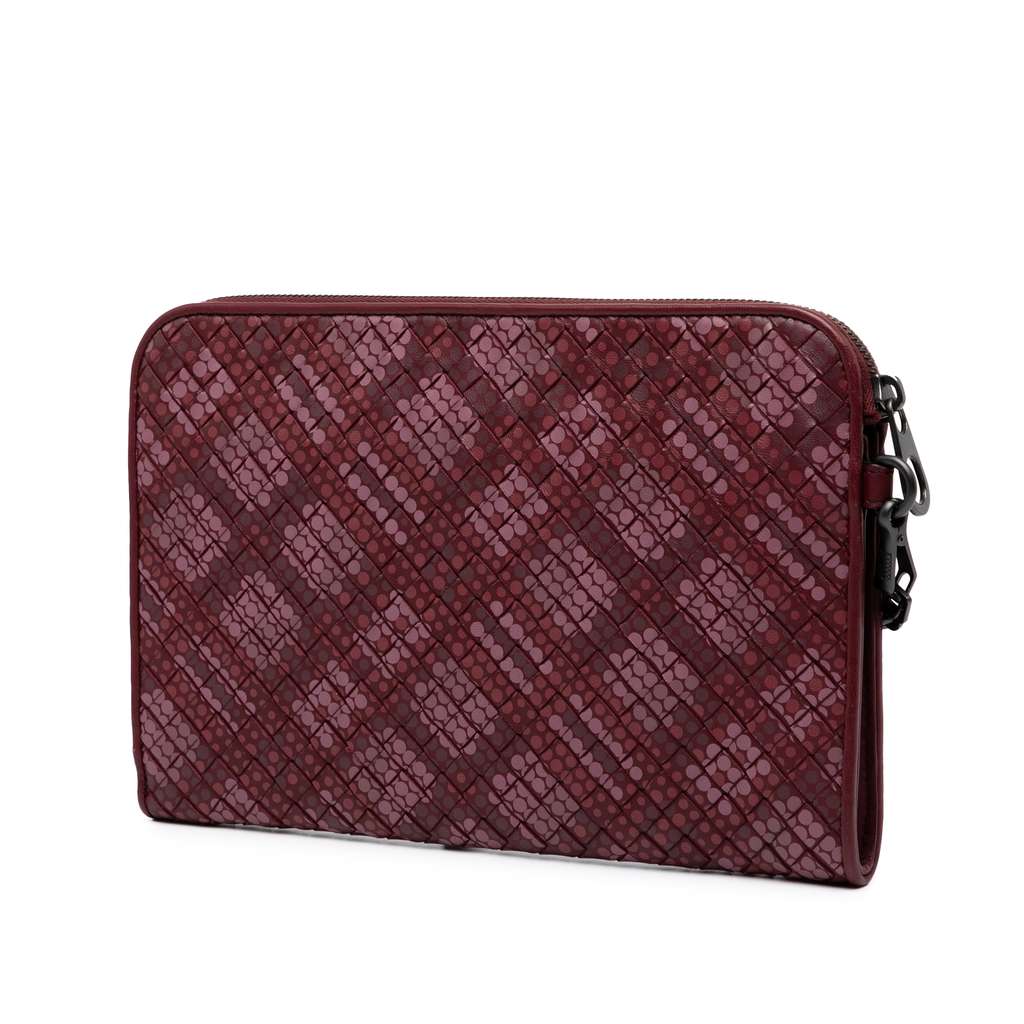 Bottega Veneta Calfskin Intrecciato Dot Document Case - Back view