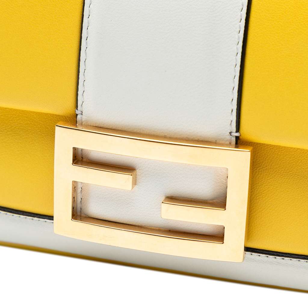 Fendi Mini Bicolor Nappa Apolo Chain Baguette Shoulder Bag - Detail 1