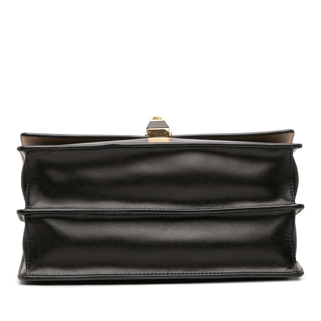 Fendi Medium FF 1974 Embossed Leather Kan I Satchel - Image 6