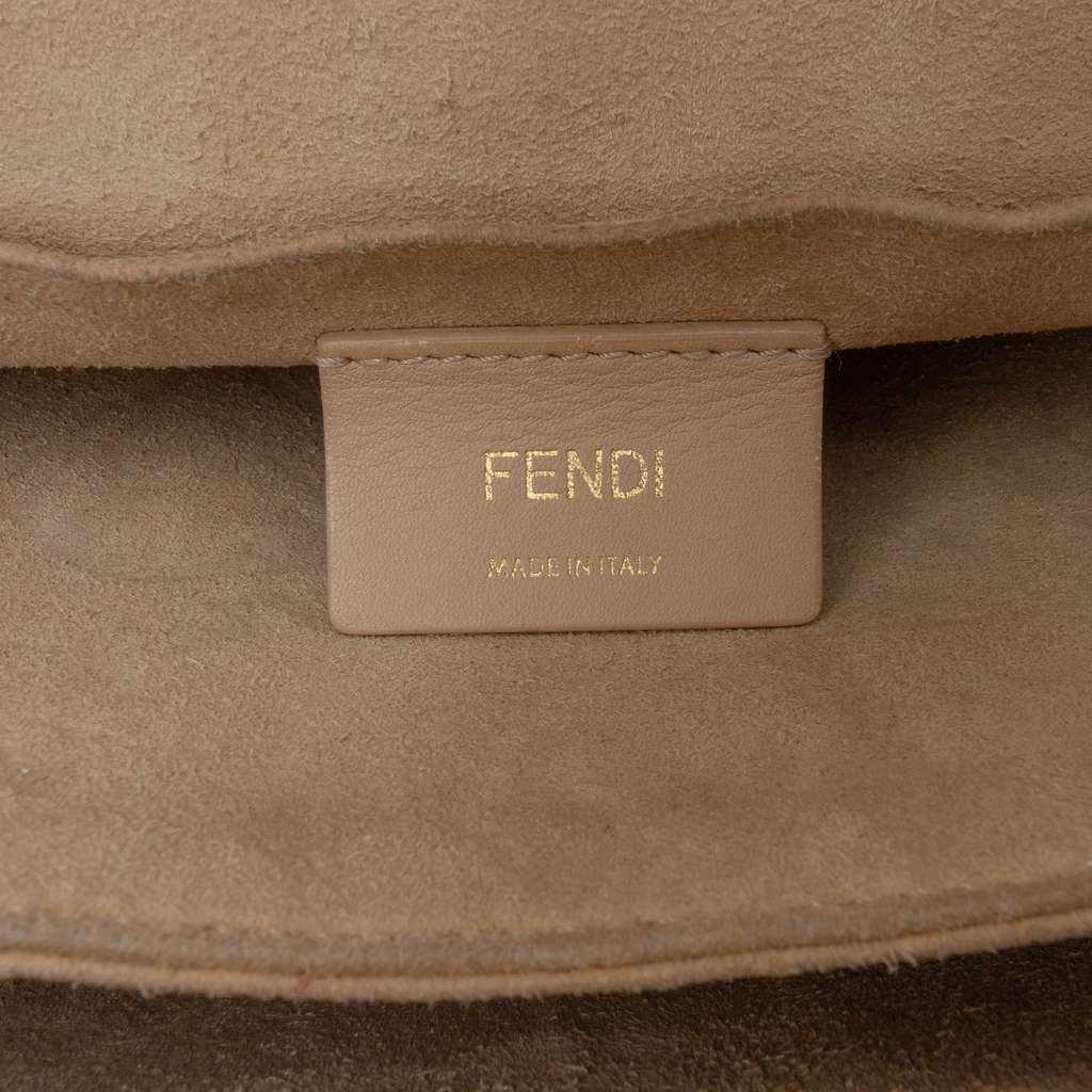 Fendi Medium FF 1974 Embossed Leather Kan I Satchel - Side view