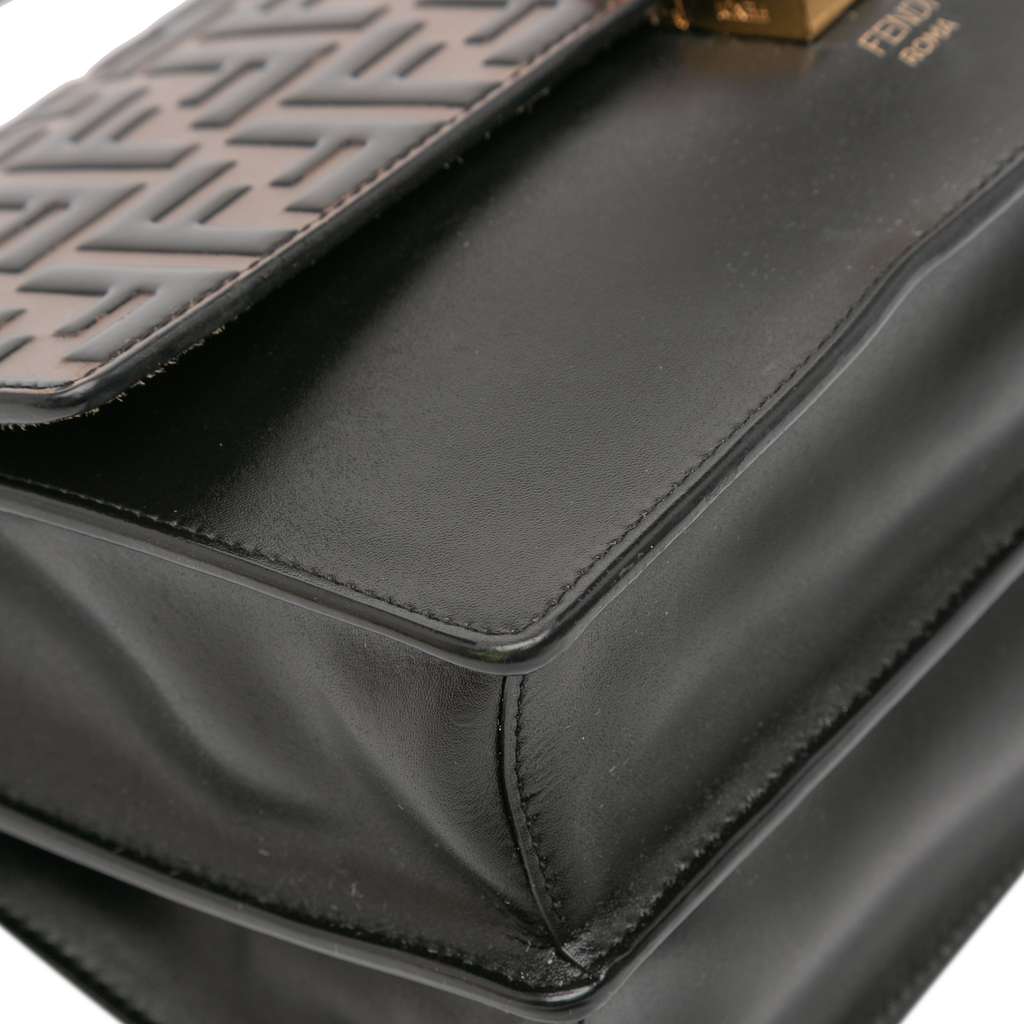 Fendi Medium FF 1974 Embossed Leather Kan I Satchel - Image 11