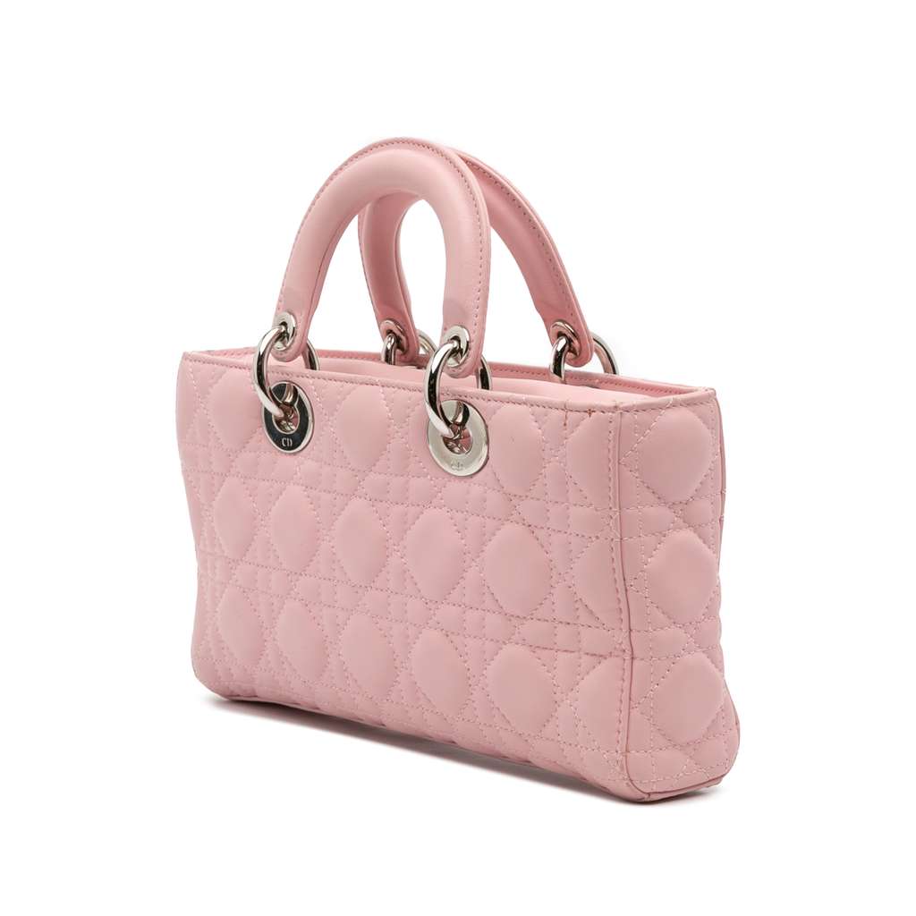 Dior Medium Lambskin Cannage Lady D Joy - Back view