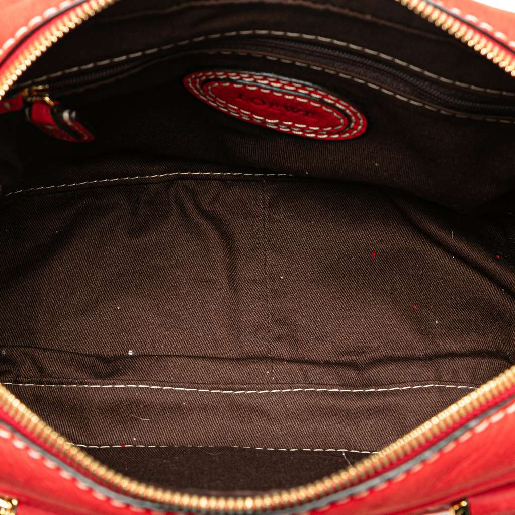 Loewe Leather Anagram Tassel Handbag - Side view