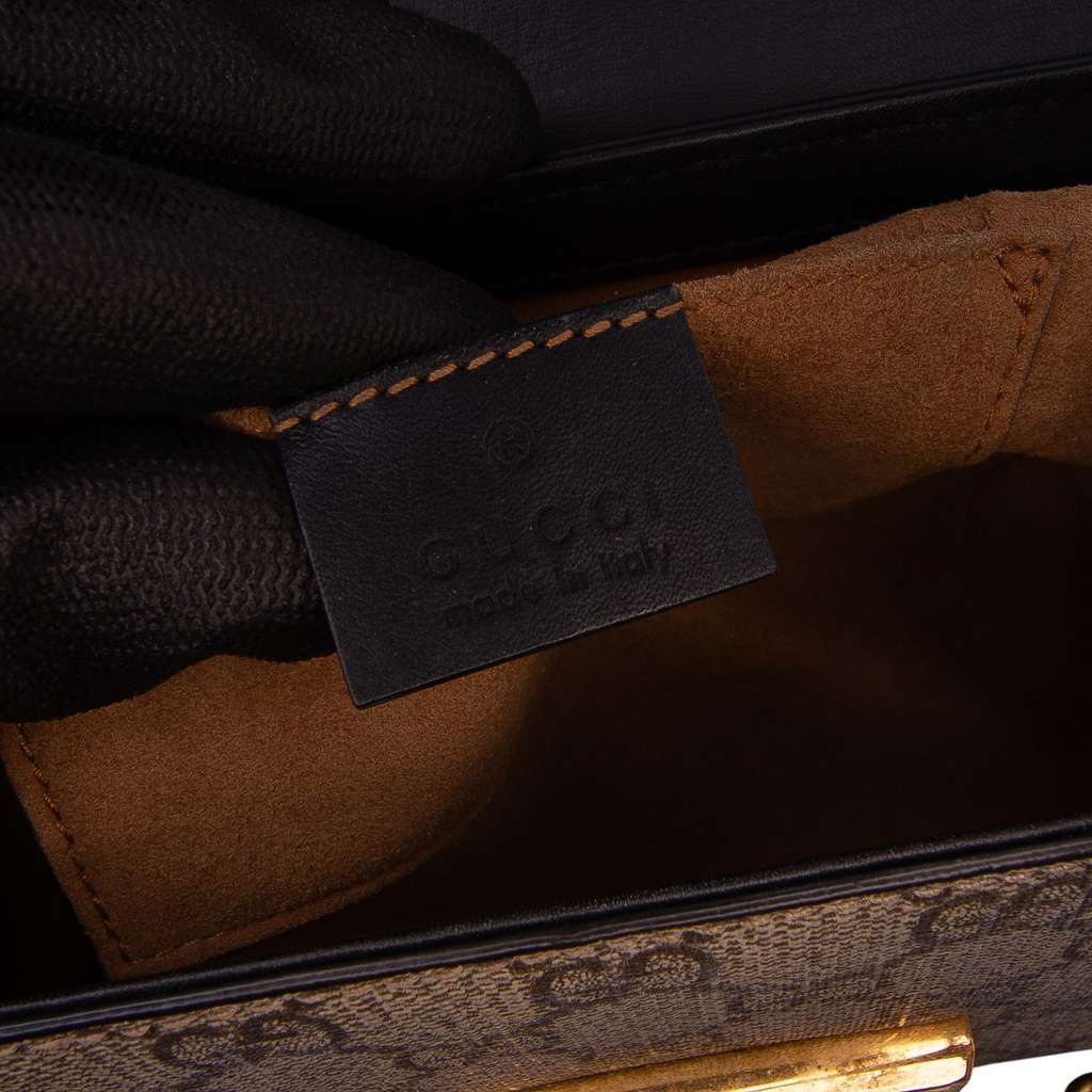 Gucci Small GG Supreme Padlock Crossbody - Side view