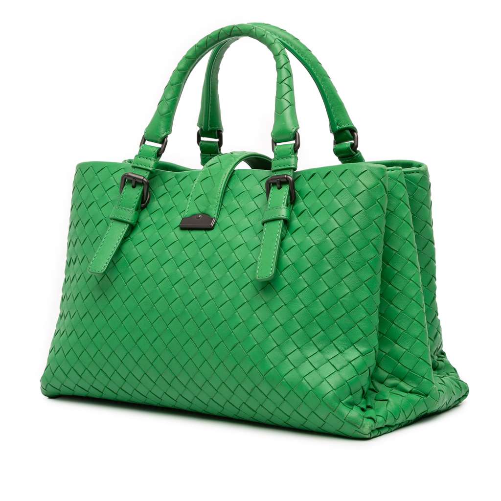 Bottega Veneta Small Nappa Intrecciato Roma Satchel - Back view