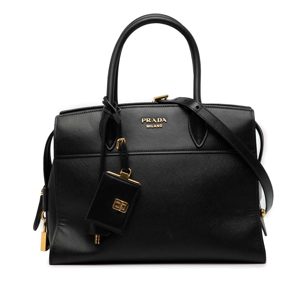 Prada Saffiano and City Calf Esplanade Satchel