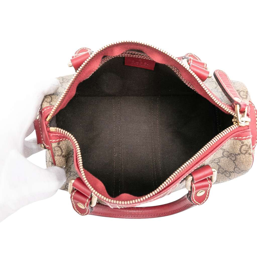 Gucci Small GG Supreme Web Joy Boston Bag - 4