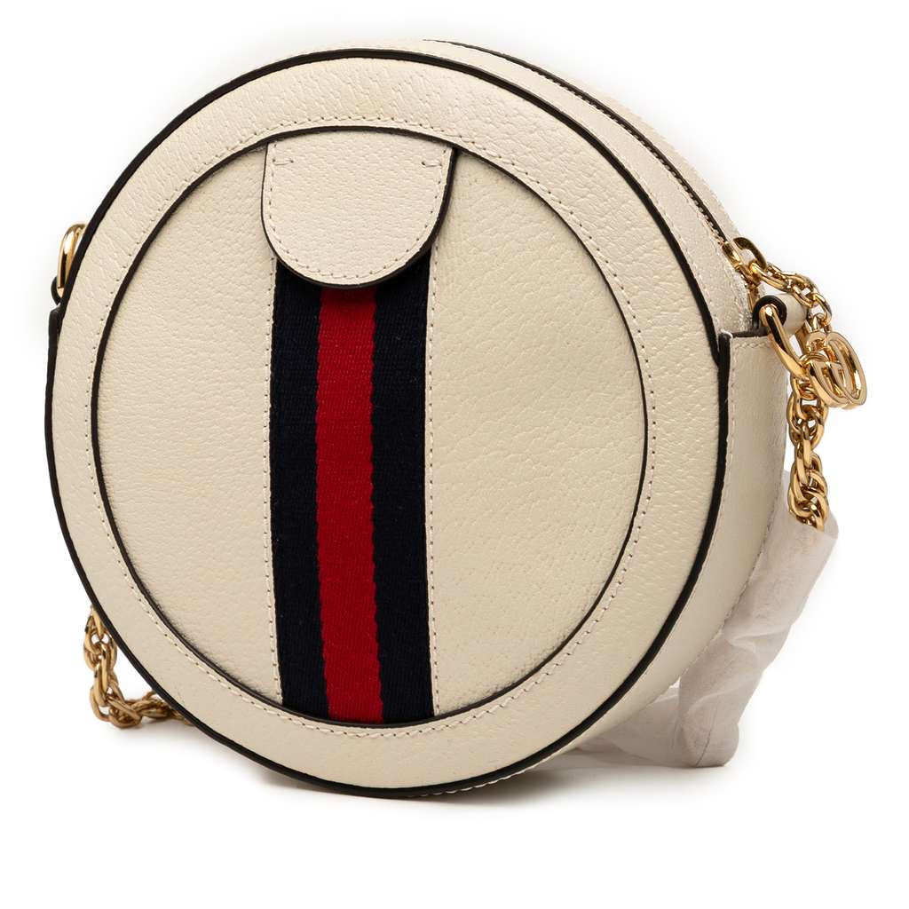 Gucci Mini Leather Ophidia Round Crossbody - Back view