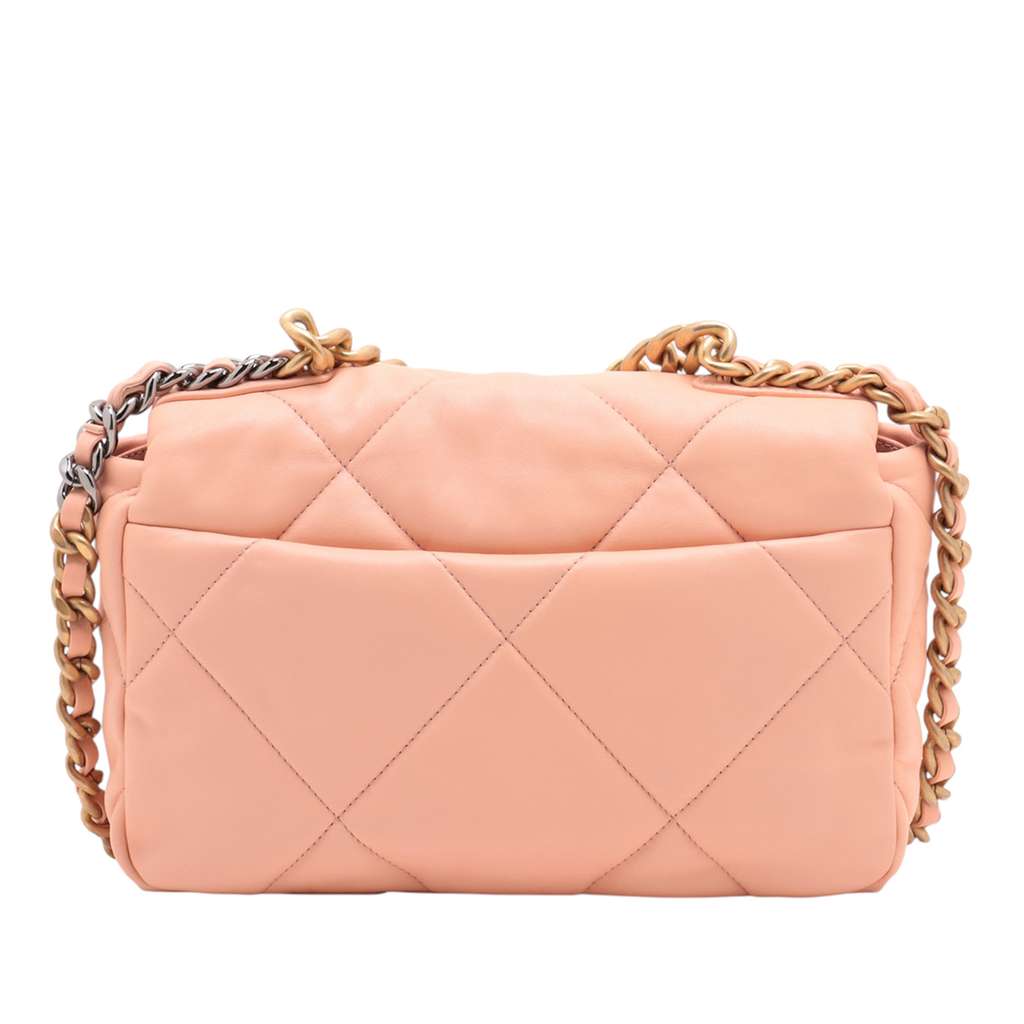 Chanel Medium Lambskin 19 Flap - Back view