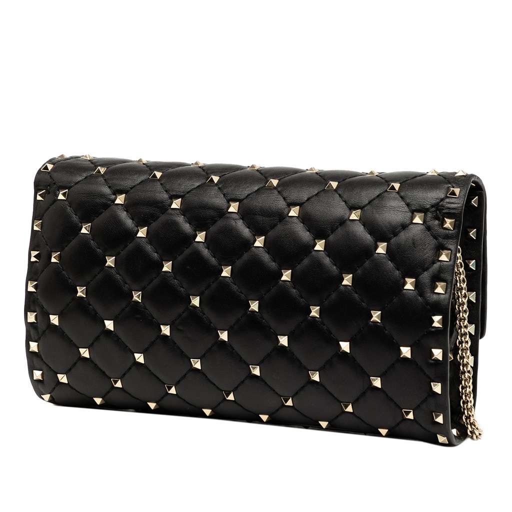 Valentino Nappa Rockstud Spike Wallet On Chain - 2