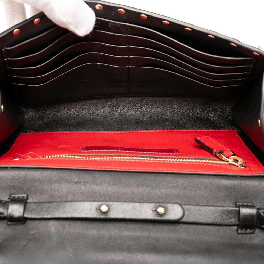 Valentino Nappa Rockstud Spike Wallet On Chain - 4